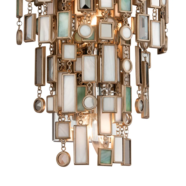 European Retro Shell Creative Agate Acrylic Art Lava Pendant Lamp America Style Mosaic Bedside Wall Lamp