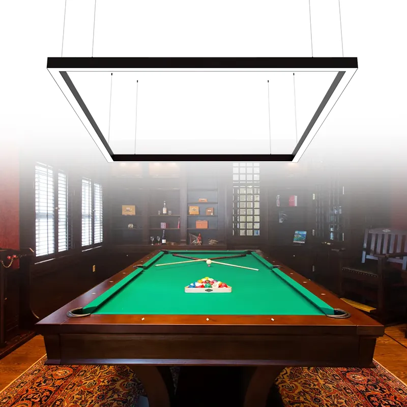 Modern Led Square Linear Lamp Chandelier Aluminum Shadowless Billiard Table Lights Led Snooker Pool Linear Light