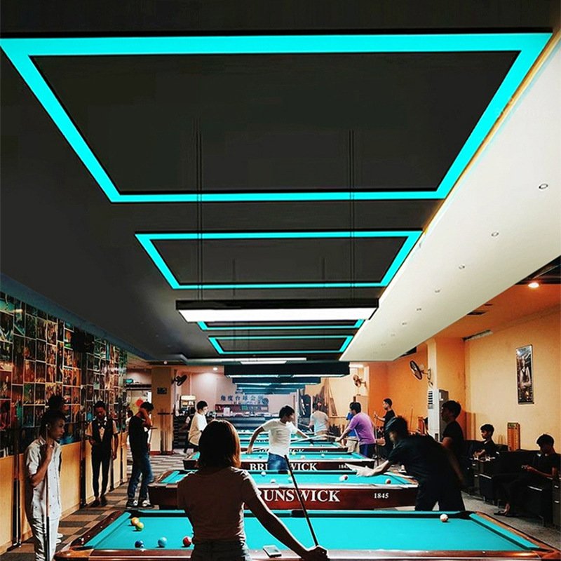 Modern Led Square Linear Lamp Chandelier Aluminum Shadowless Billiard Table Lights Led Snooker Pool Linear Light