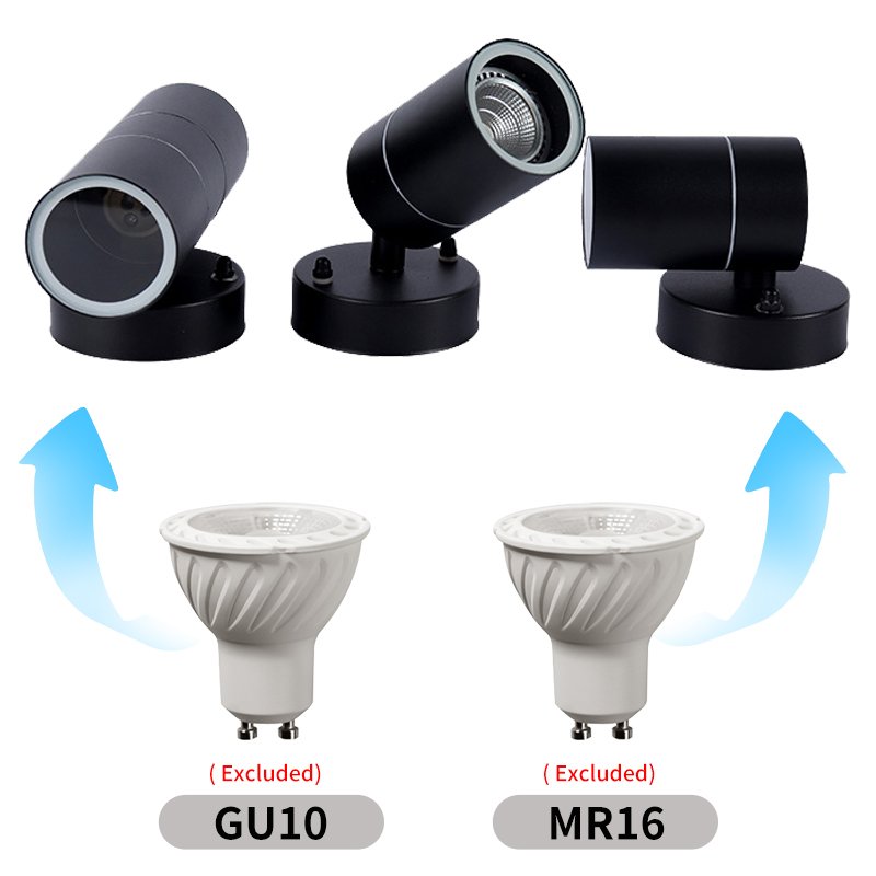 Modern Outdoor Waterproof Black Garden Wall Lamp Stainless Steel Motion Sensor Decorative Lighting Wall Mounted Exterior Lights