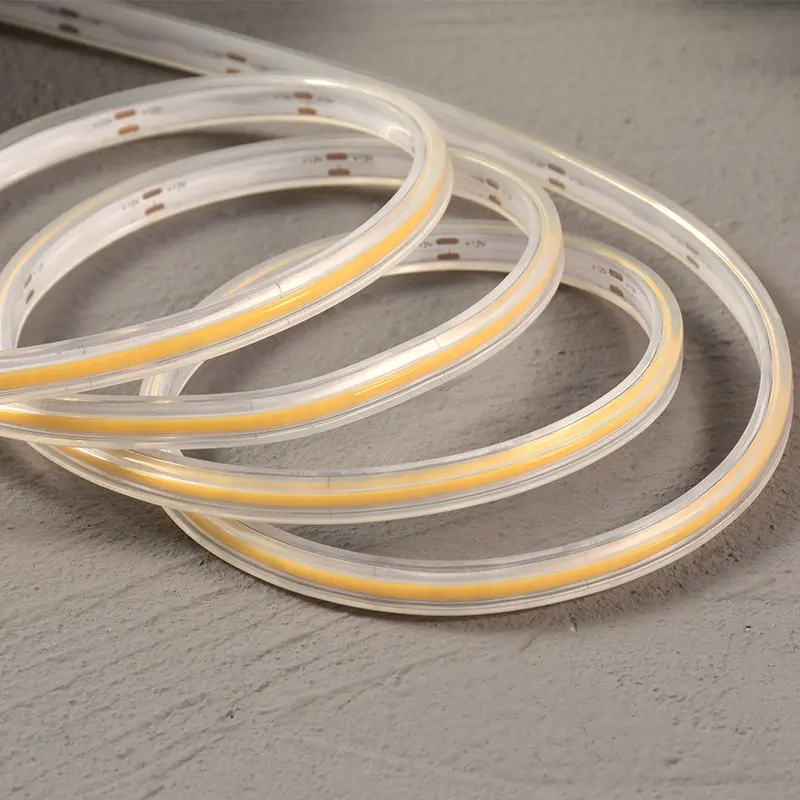 Outdoor Waterproof IP68 Silicone Glue House Bendable Cob Led Strip Lights 12V 24V Smart Led Light Strips 110V 220V 230V