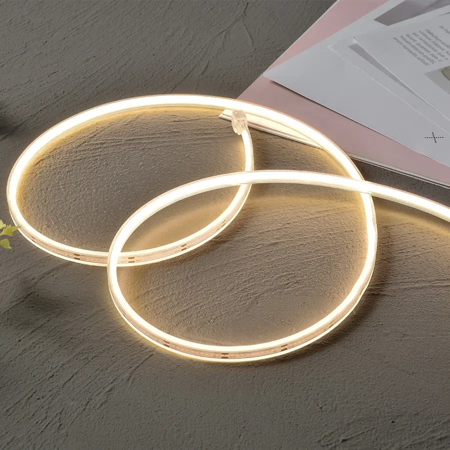 Outdoor Waterproof IP68 Silicone Glue House Bendable Cob Led Strip Lights 12V 24V Smart Led Light Strips 110V 220V 230V