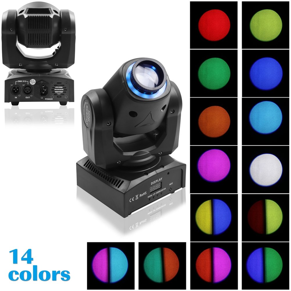 U`King 50W LED Beam Pattern Moving Head Stage Effect Light Stage Lights Equipment Dj Disco Party