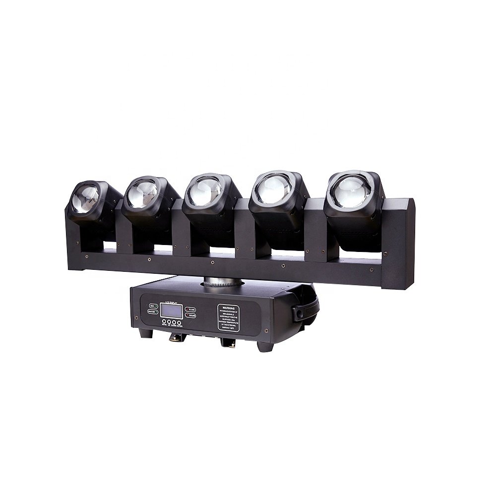 Led Moving Head 5X40W RGBW Strobe Effect Disco Night Club Lamp DJ LED Light IP20 DMX512 Controlled White Emitting Lighting