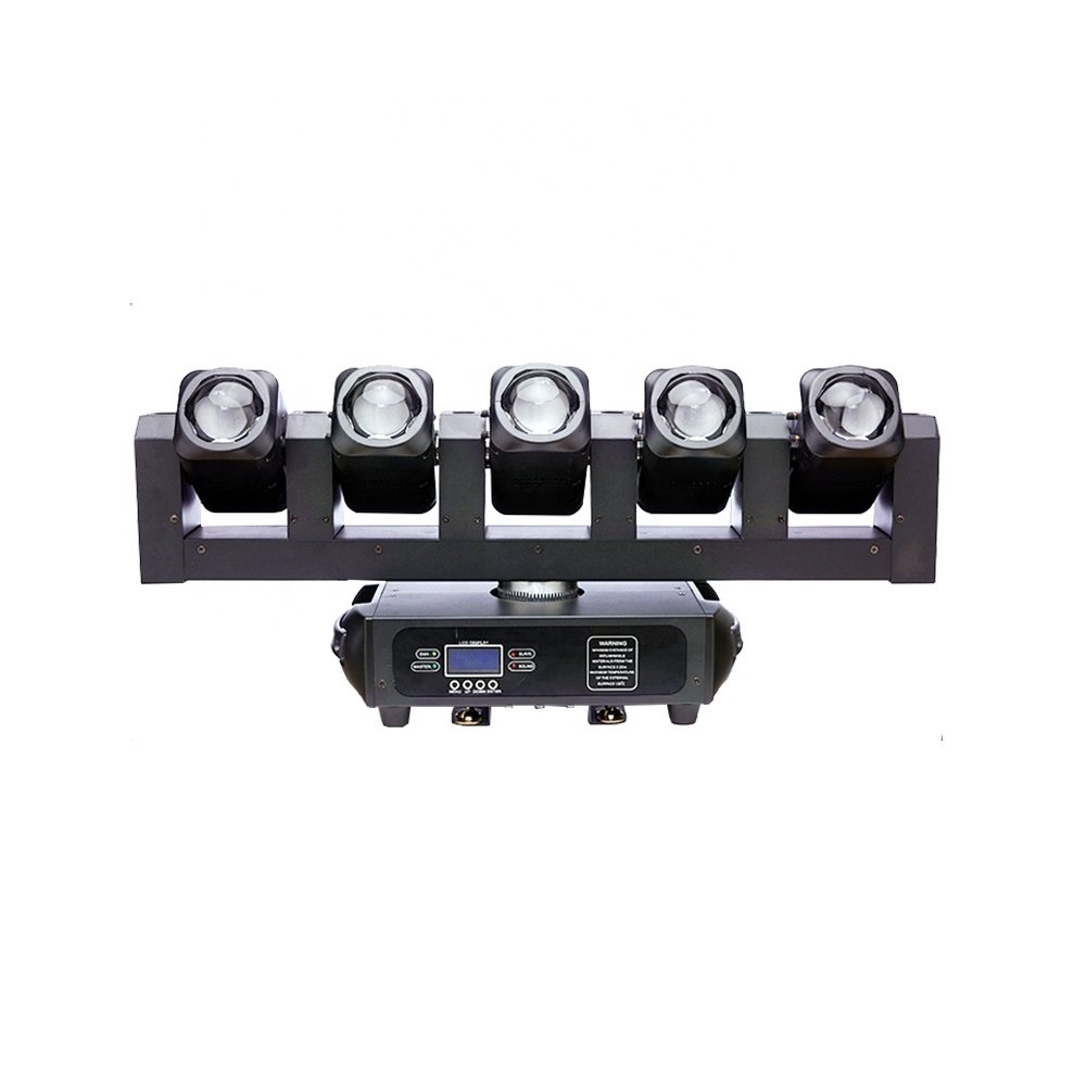 Led Moving Head 5X40W RGBW Strobe Effect Disco Night Club Lamp DJ LED Light IP20 DMX512 Controlled White Emitting Lighting