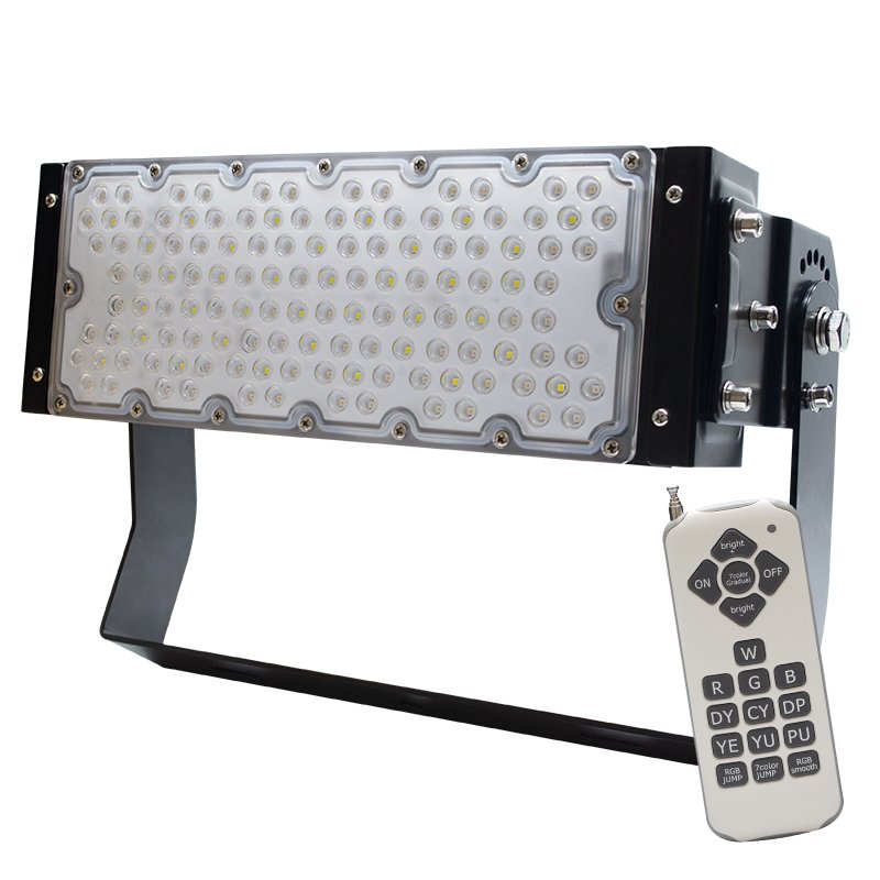 Wholesale RGBW LED Flood Light Projector 150W 300W 450W for Gardens Landscapes Roads Hotels Smart Outdoor Lights Remote Control