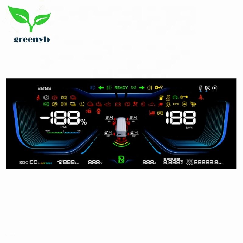 Auto Electrical Systems N91 Floating Display Electric Vehicle Speedometer Digital Custer Large-size Full-color Segmented LCD