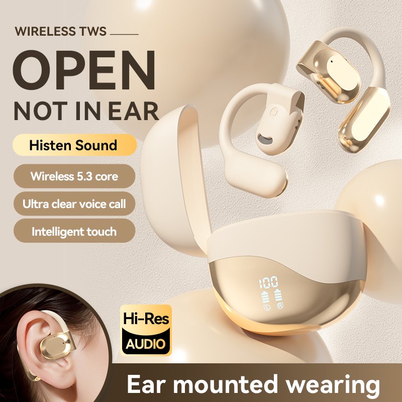 2025 Hot Open Not in Ear Ai Intelligent Business Travel Stereo Translate Tws Earbuds Big Capacity Headphones