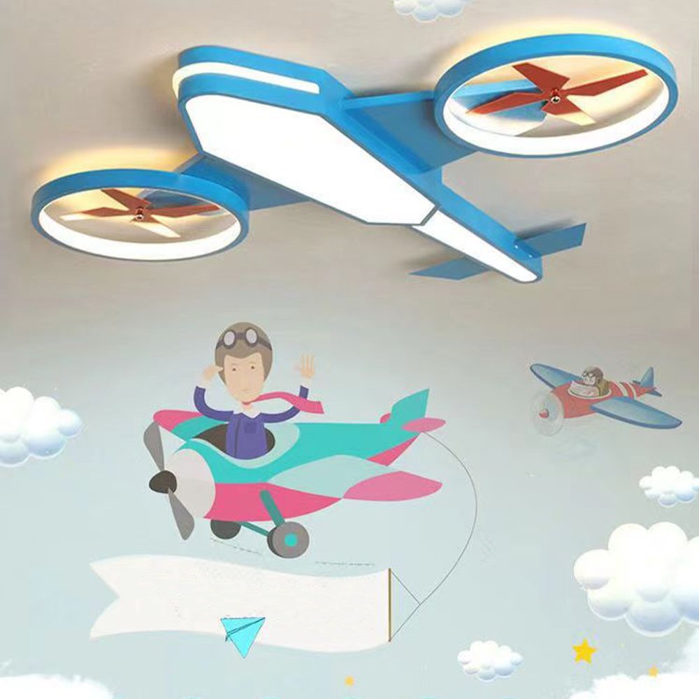 Children's Bedroom Fan Ceiling Light Eye protection Three Color Stepless Dimming Early Education Day Care Classroom Chandelier