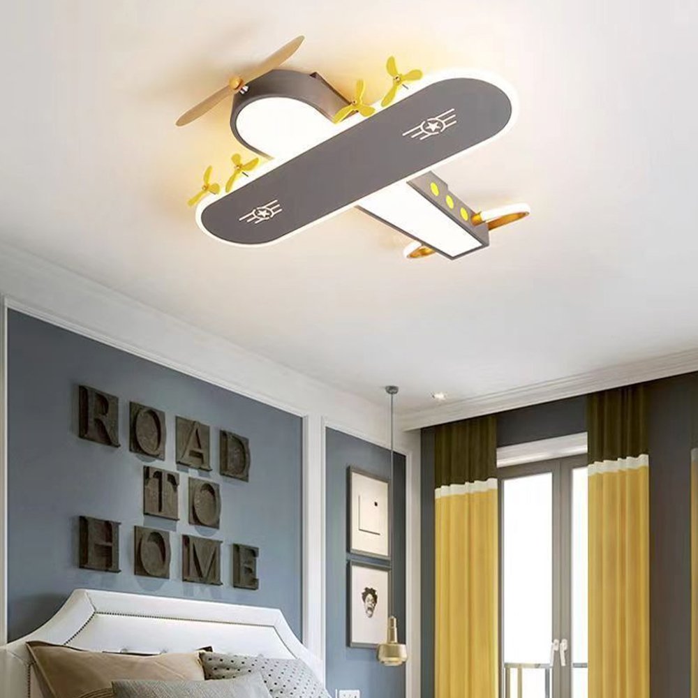 Children's Bedroom Fan Ceiling Light Eye protection Three Color Stepless Dimming Early Education Day Care Classroom Chandelier