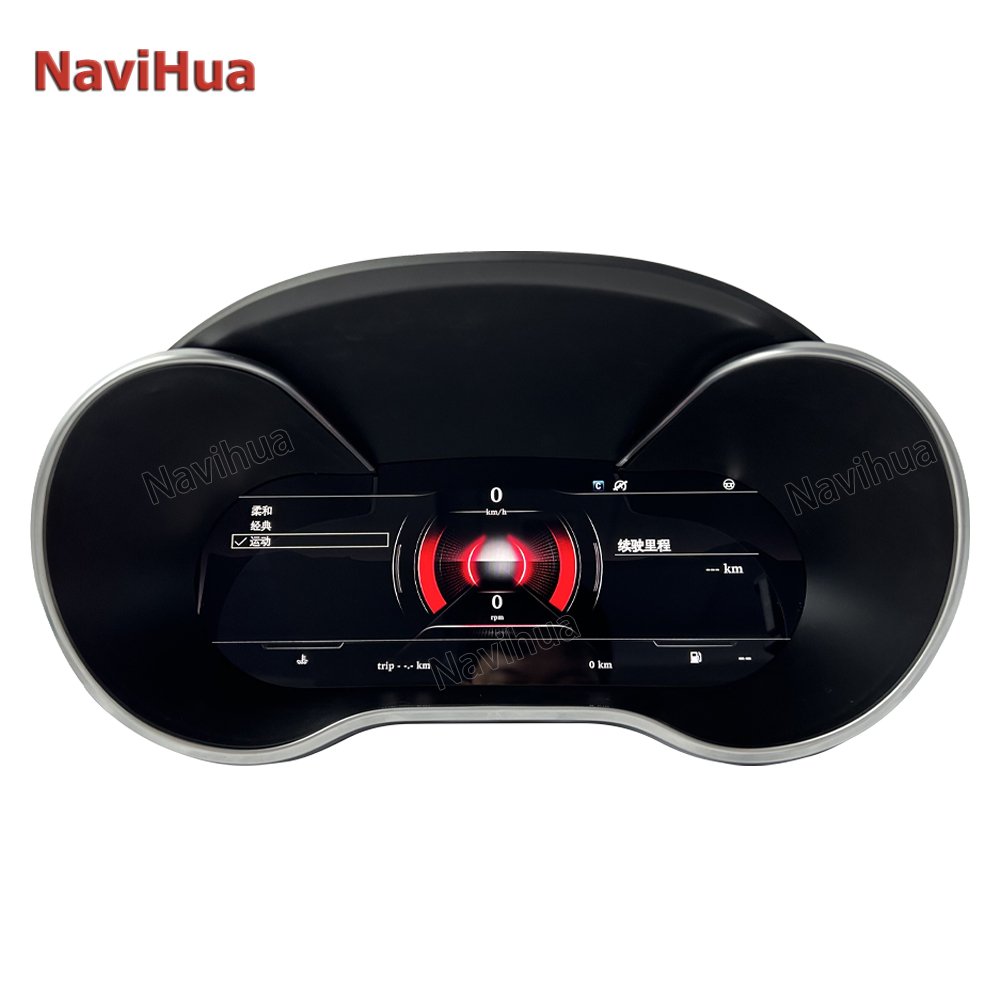 NaviHua 12.3 Inch Car Auto Meter Speedometer Panel Instrument Cluster Digital LCD Dashboard Speedometer for Mercedes Benz C GLC