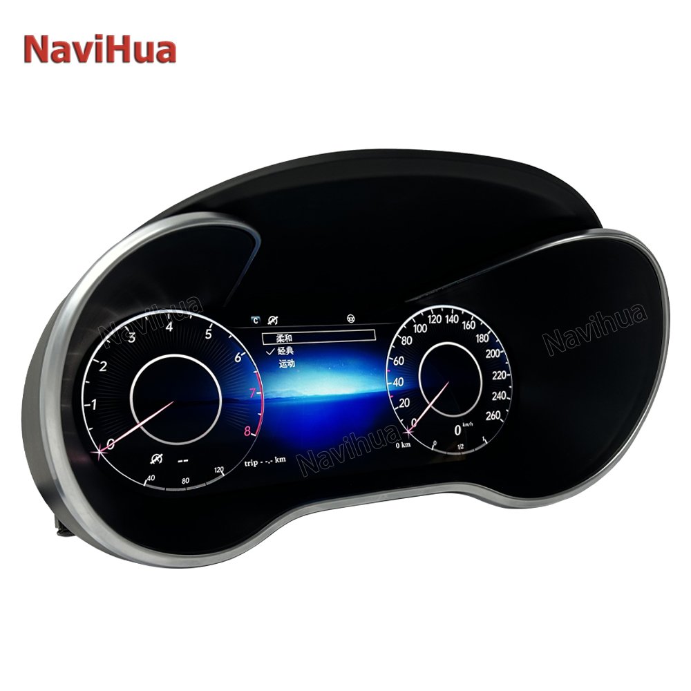 NaviHua 12.3 Inch Car Auto Meter Speedometer Panel Instrument Cluster Digital LCD Dashboard Speedometer for Mercedes Benz C GLC