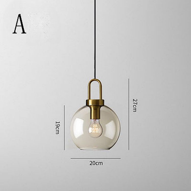 Nordic Simple Modern Industrial Style Led Pendant Lamp Restaurant Creative Coffee Shop Milk Tea Shop bar Shop Glass Chandelier