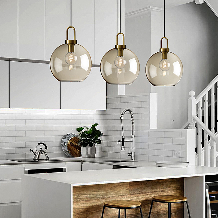 Nordic Simple Modern Industrial Style Led Pendant Lamp Restaurant Creative Coffee Shop Milk Tea Shop bar Shop Glass Chandelier