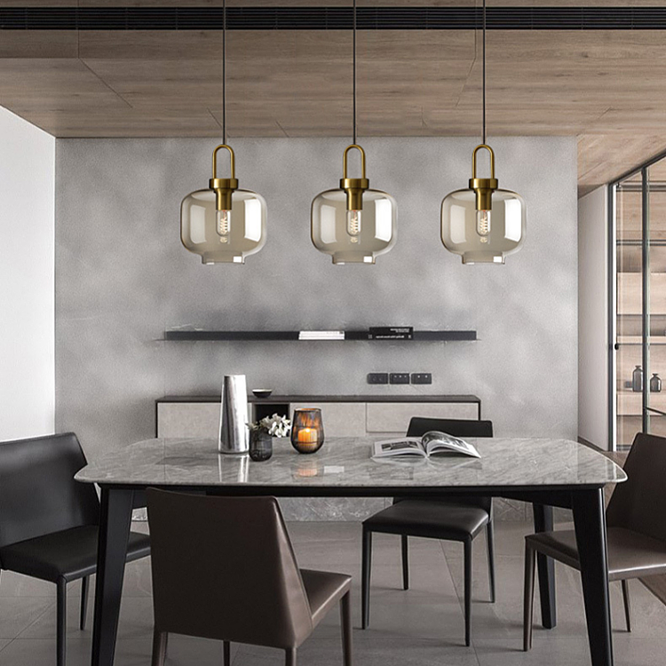 Nordic Simple Modern Industrial Style Led Pendant Lamp Restaurant Creative Coffee Shop Milk Tea Shop bar Shop Glass Chandelier