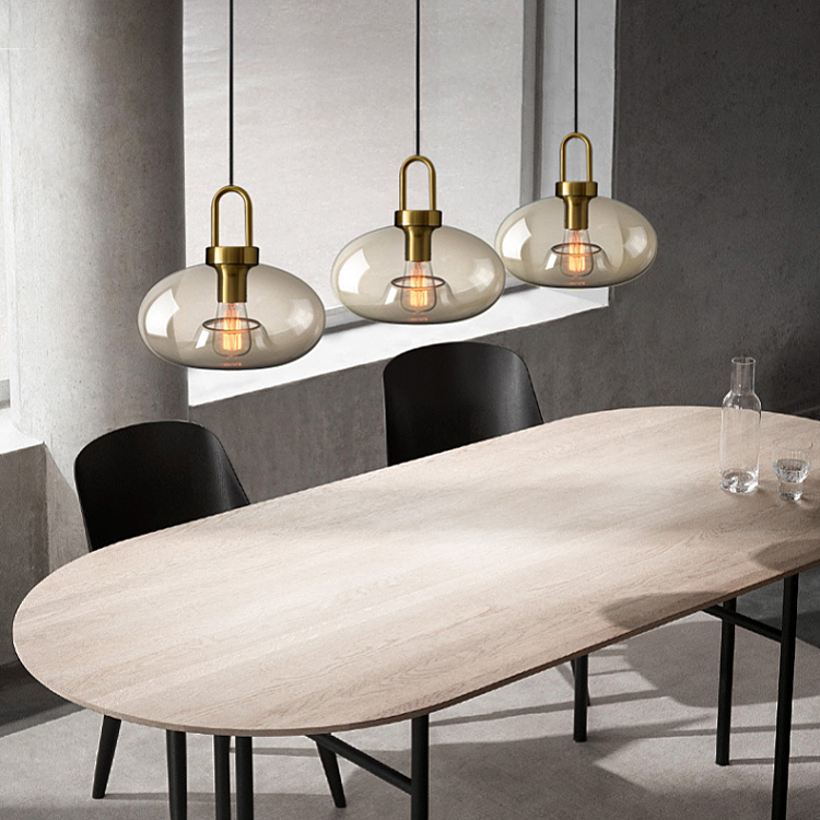 Nordic Simple Modern Industrial Style Led Pendant Lamp Restaurant Creative Coffee Shop Milk Tea Shop bar Shop Glass Chandelier