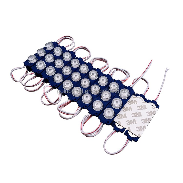 High Power Outdoor Advertising Signage Display Blue Color Led Modules 12V SMD 2835 3030 3 Lens Module Led