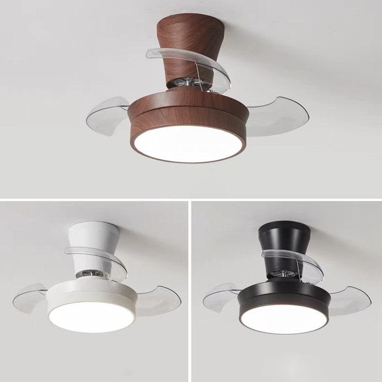 Industrial Black Nordic Modern Led Ceiling Fan With Light Bedroom Remote Control Dc Retractable Bladeless Modern Ceiling Fan