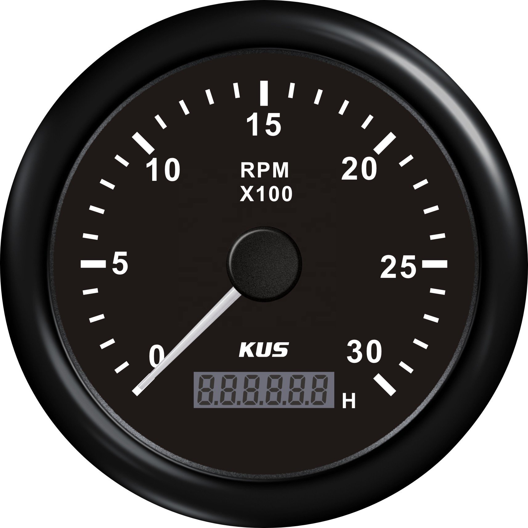 KUS 85mm Marine Auto Tacho Meter RPM Tachometer 12V/24V 3000RPM for Diesel Engine REV Counter