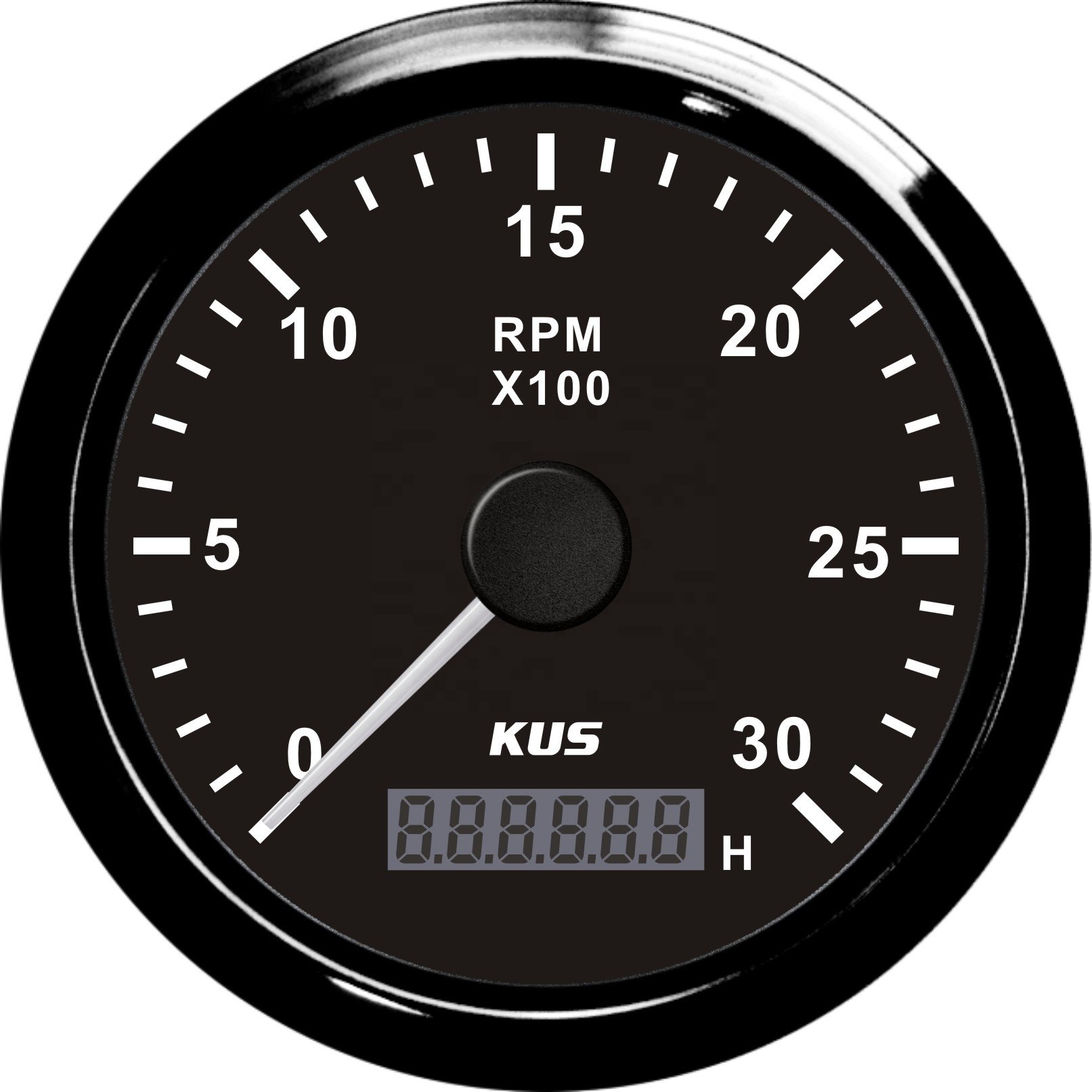 KUS 85mm Marine Auto Tacho Meter RPM Tachometer 12V/24V 3000RPM for Diesel Engine REV Counter