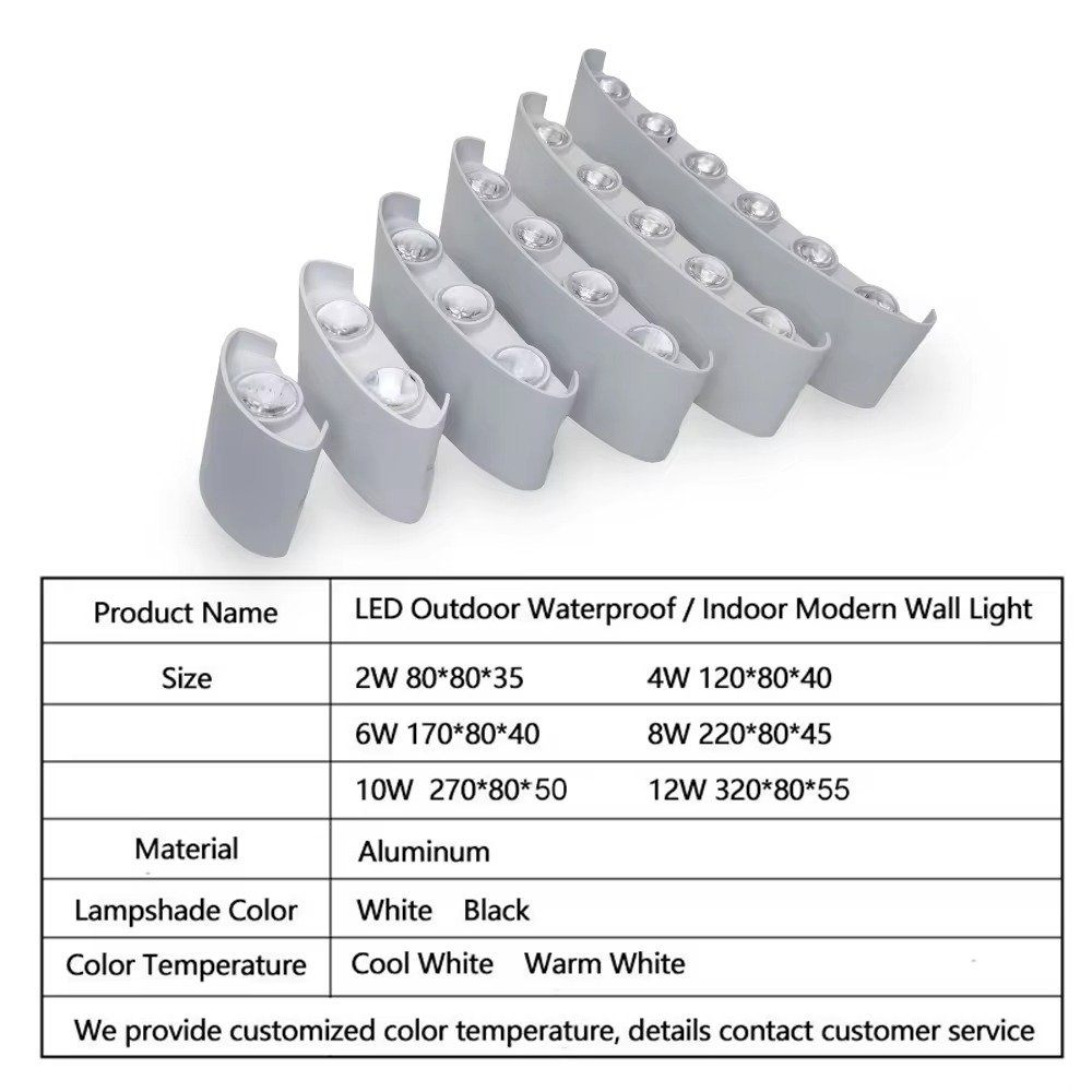 Factory Direct Sales of Modern Garden Wall Lamps With a Variety of 2W/4W/6W/9W/12W Styles and Price Advantages