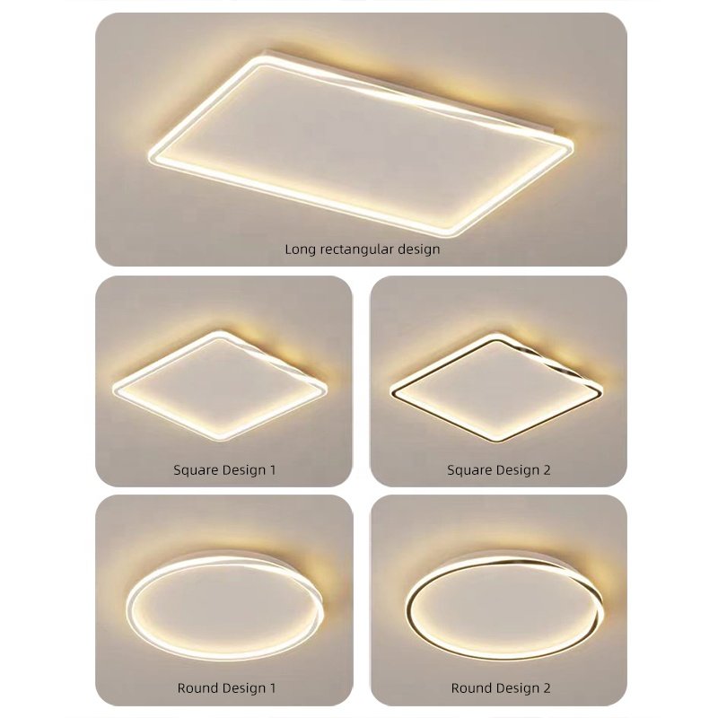 Modern Lustre Led Dimmable Round Square Shape Surface Mounted Bedroom Living Room Fixture Ceiling Light for Home Decor