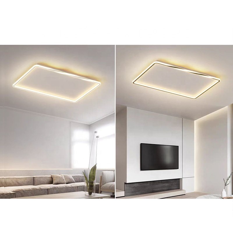Modern Lustre Led Dimmable Round Square Shape Surface Mounted Bedroom Living Room Fixture Ceiling Light for Home Decor