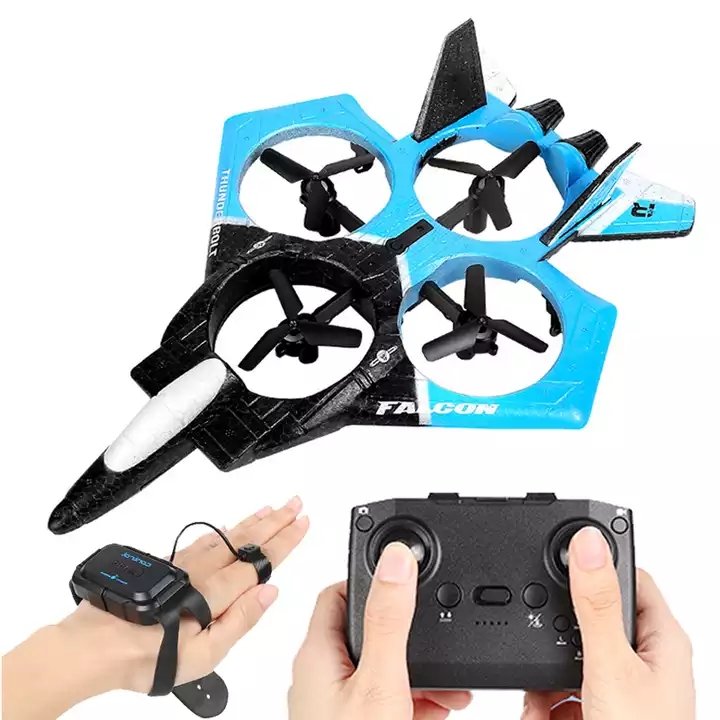 2.4G EPP Foam Plane Fighter Hand Gesture Avion RC Quadrotor Auto Return Flying Airplane Toy Camera Remote Control Aircraft