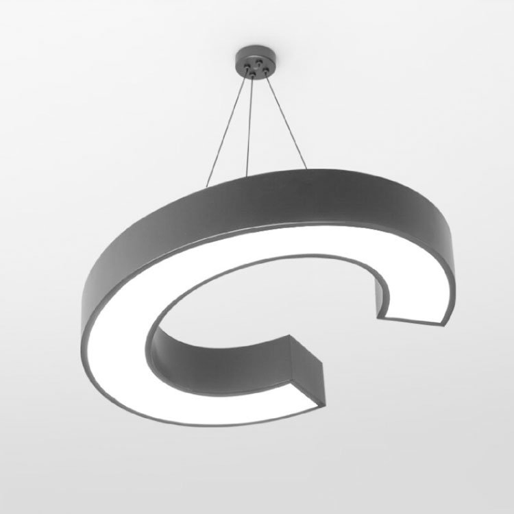 Customizable 26 English Letters Pendant Light Decorative Lighting Hanging Lamp Mall Supermarket Linear Alphabet Lights