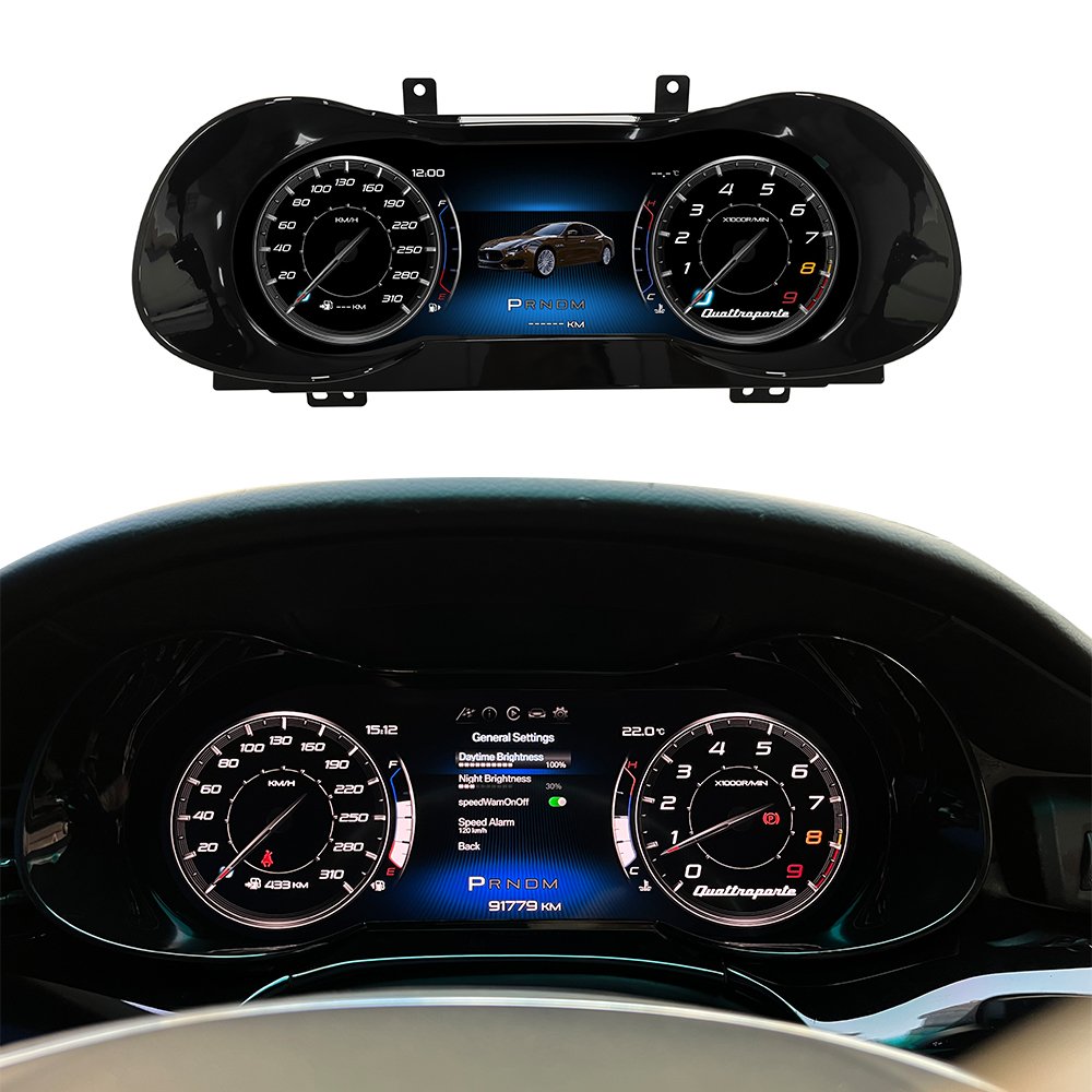 New 12.3 Inch Car Digital Cluster for Maserati Quattroporte 2013-2020 Auto LCD Dashboard Speedometer Linux System Apple Carplay