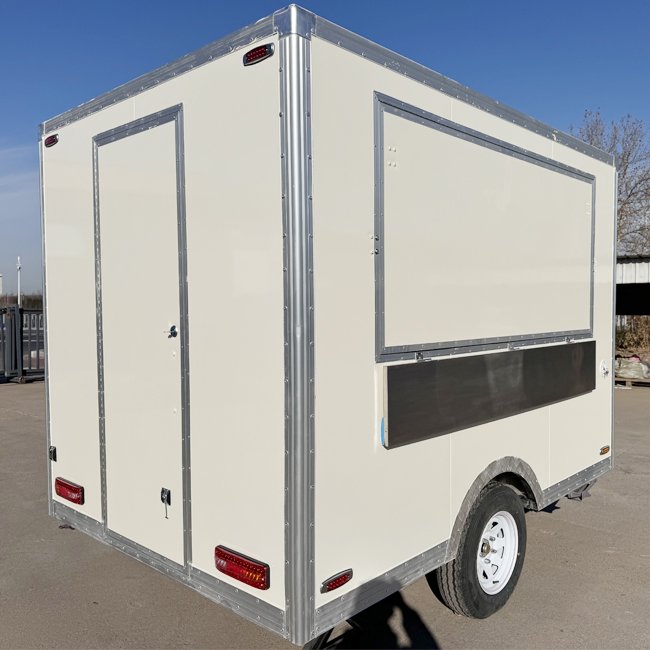 2.8 Meters Mobile Food Trucks Small Food Trailer Fast Food Kiosk