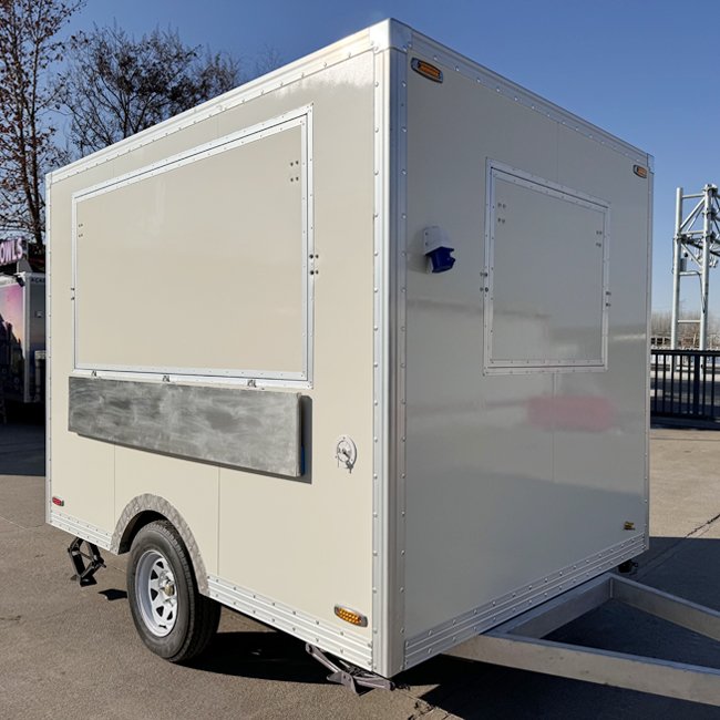 2.8 Meters Mobile Food Trucks Small Food Trailer Fast Food Kiosk