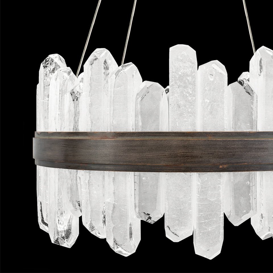Post-Modern Large Glass Rings Pendant Lamp for Salon Foyer Hotel Laundry Room Chandelier Metal Pendant Light