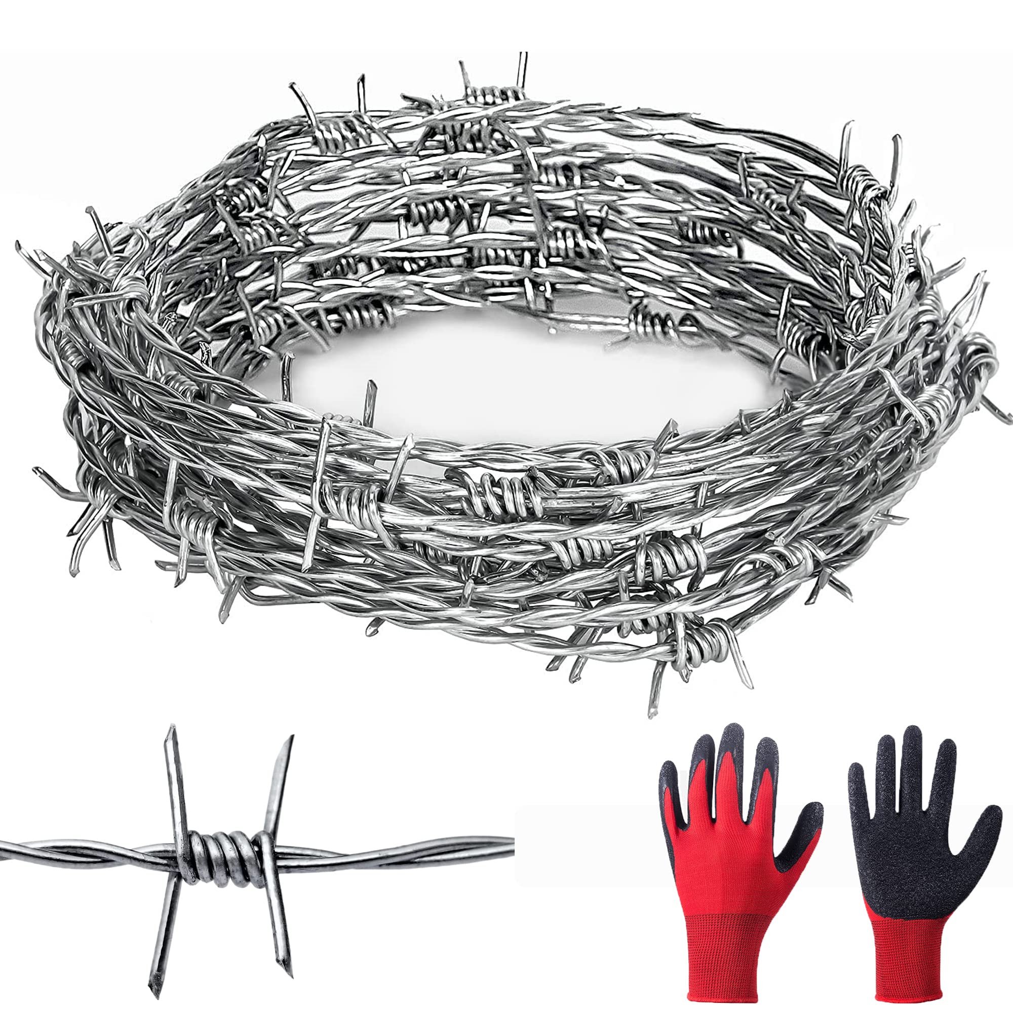 200m Barbed Wire for Fence Price Meter Barb Post 50kg 12.5 4pt Fences Rolled Fencing 500 Meters Barbed Wire