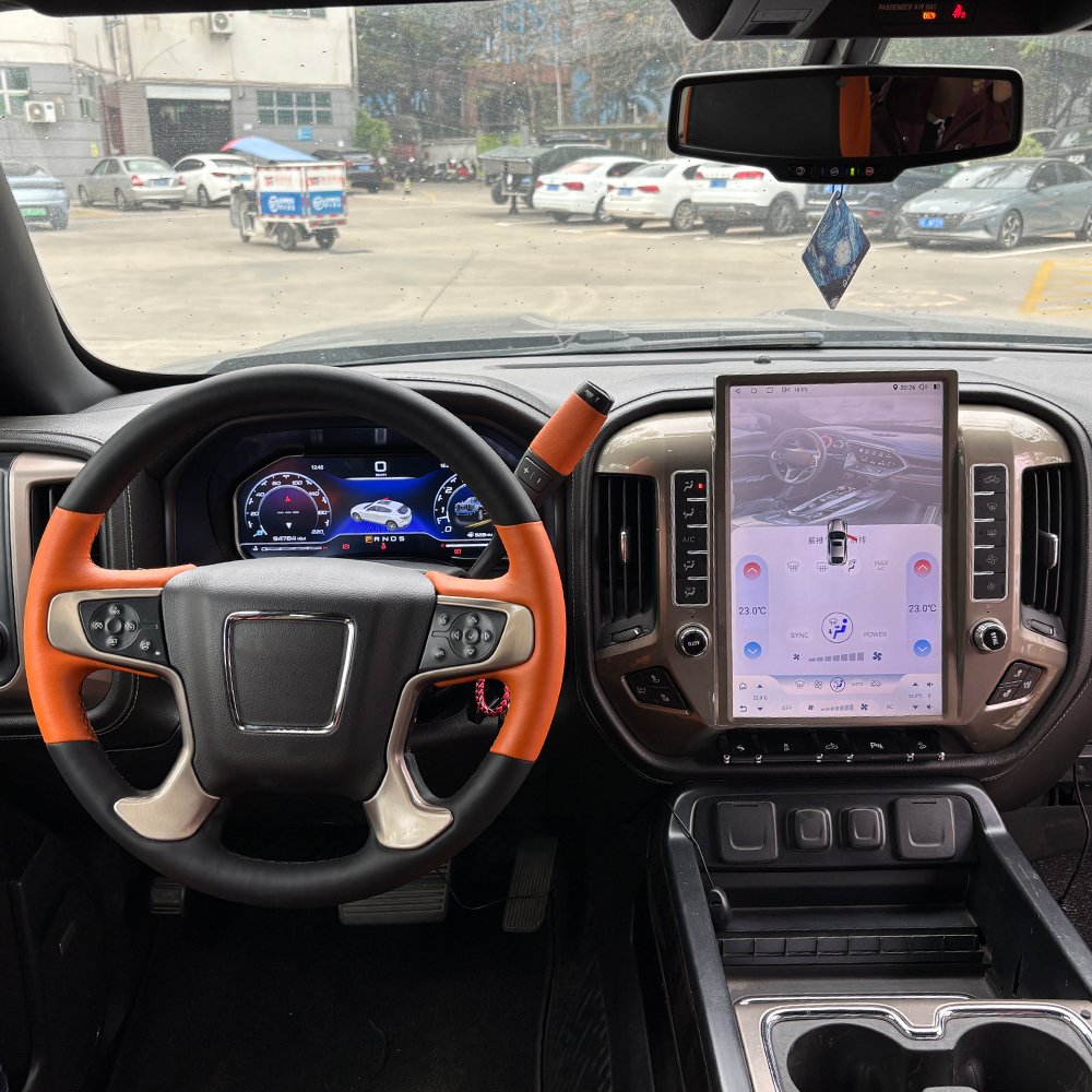 Linux System Digital Cluster LCD Instrument for Chevrolet Silverado 2013-2019 Dashboard Dashboard Speedometer with Carplay