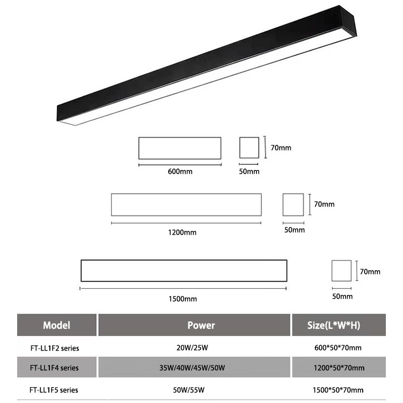 Modern Design Indoor Led Lighting 25W Pendant Aluminium Profile Led Linear Light Business Home Office Linear Led Pendant Light