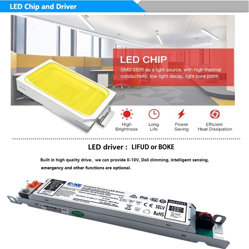 Modern Design Indoor Led Lighting 25W Pendant Aluminium Profile Led Linear Light Business Home Office Linear Led Pendant Light