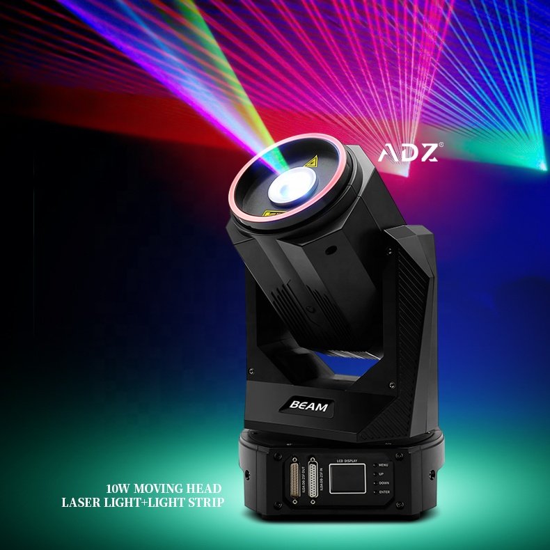 10W RGB Romantic Wedding Moving Head Laser Celebration Party Lazer for Dj Disco Party 1000mw Disco Laser Stage Lighting