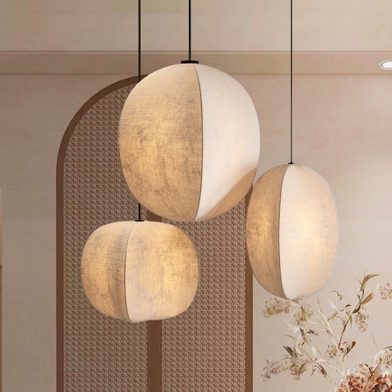 Japanese Style Wabi Sabi Chandelier Hotel B&B Dining Room Living Room Bedroom Study Lamps