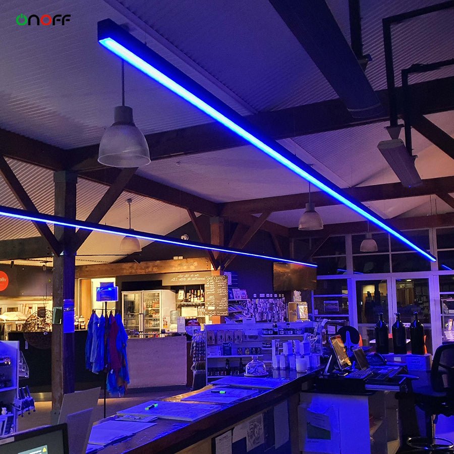 Dynamic RGB Modes Linear LED Ceiling Light Fitness Room Decorative RGB Light 1.2m 1.5m 1.8m