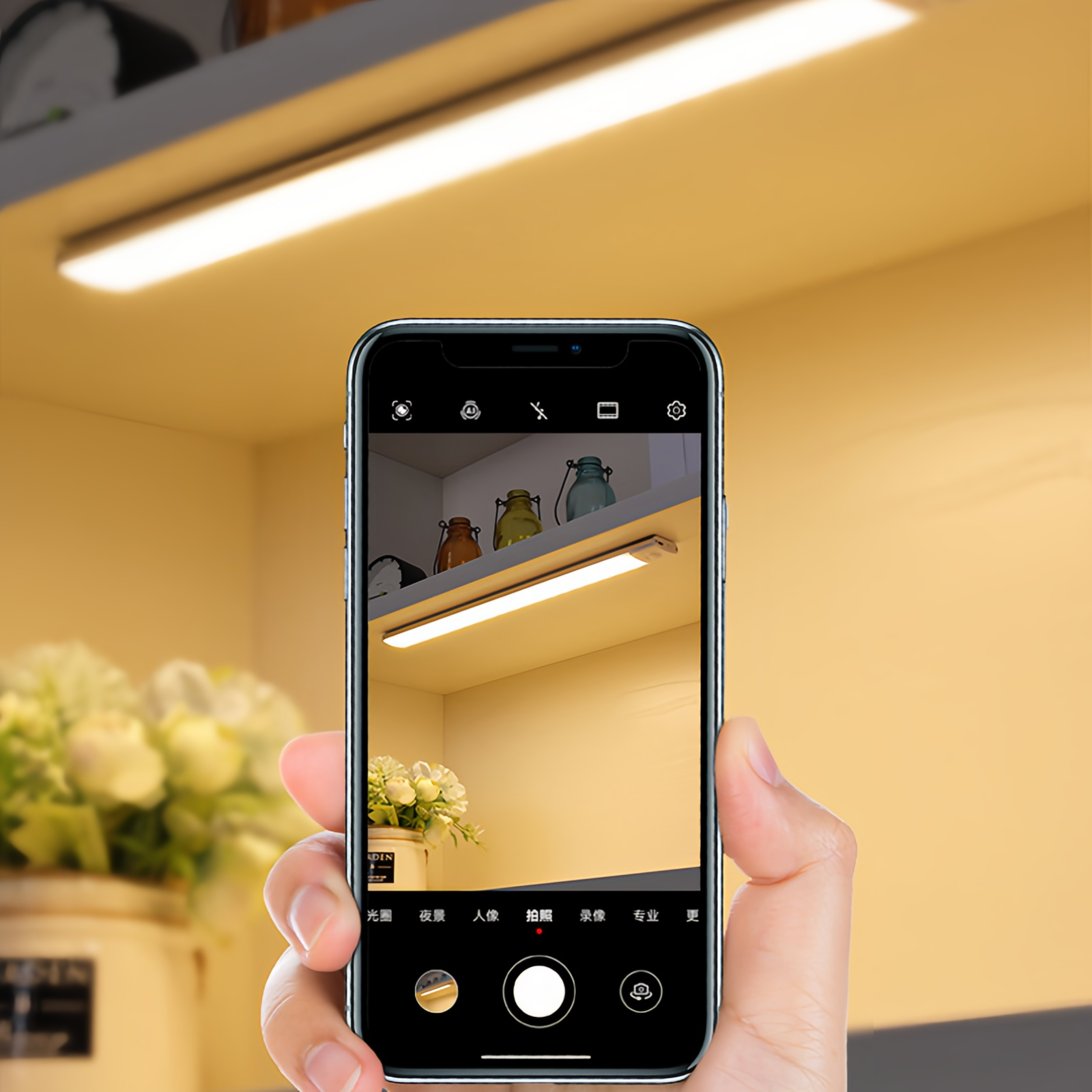 Ultra-Thin LED Light Cabinet 3 Color Dimmable 5v Usb Rechargeable Kitchen Closet Wardrobe Wireless Led Motion Sensor Light