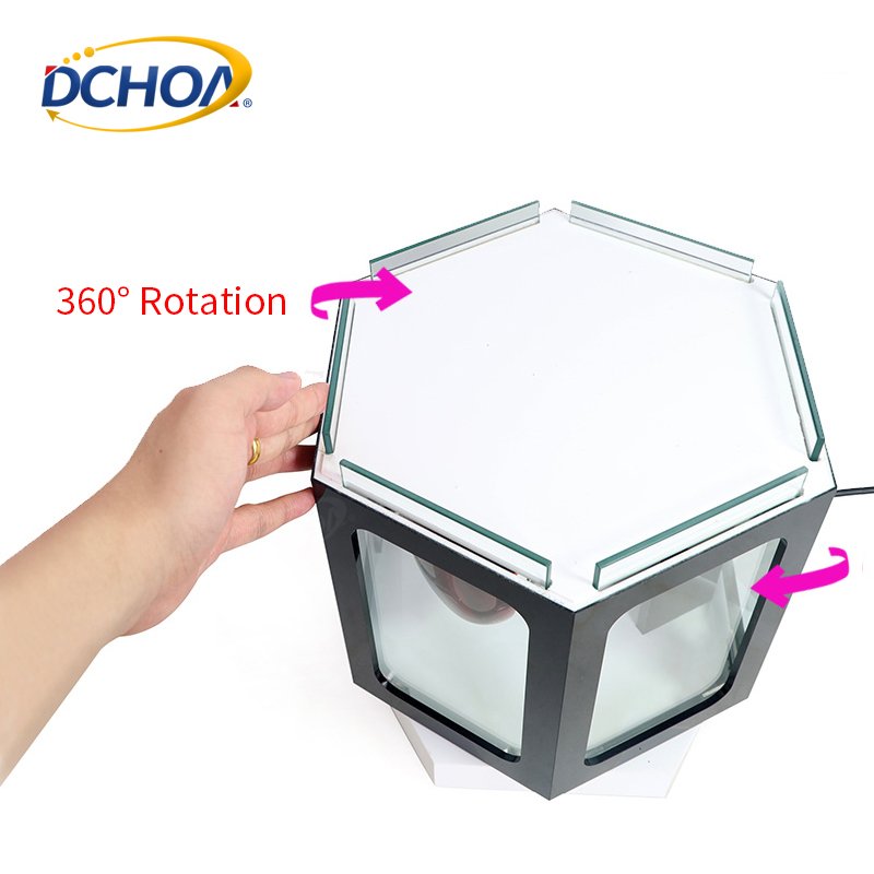 DCHOA Heat Rejection Test Box 6 Sided Rotatable Solar Film Tester Car Window Tint Tester