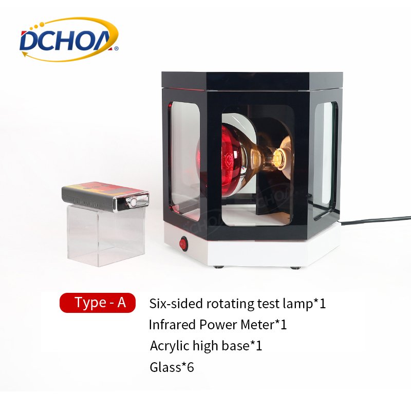 DCHOA Heat Rejection Test Box 6 Sided Rotatable Solar Film Tester Car Window Tint Tester