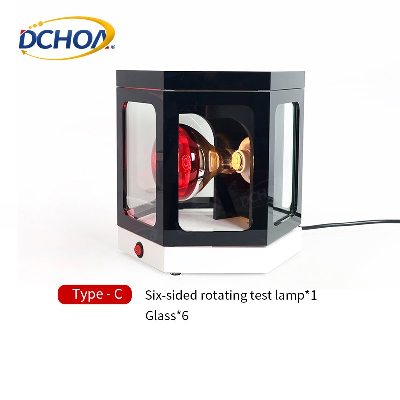 DCHOA Heat Rejection Test Box 6 Sided Rotatable Solar Film Tester Car Window Tint Tester