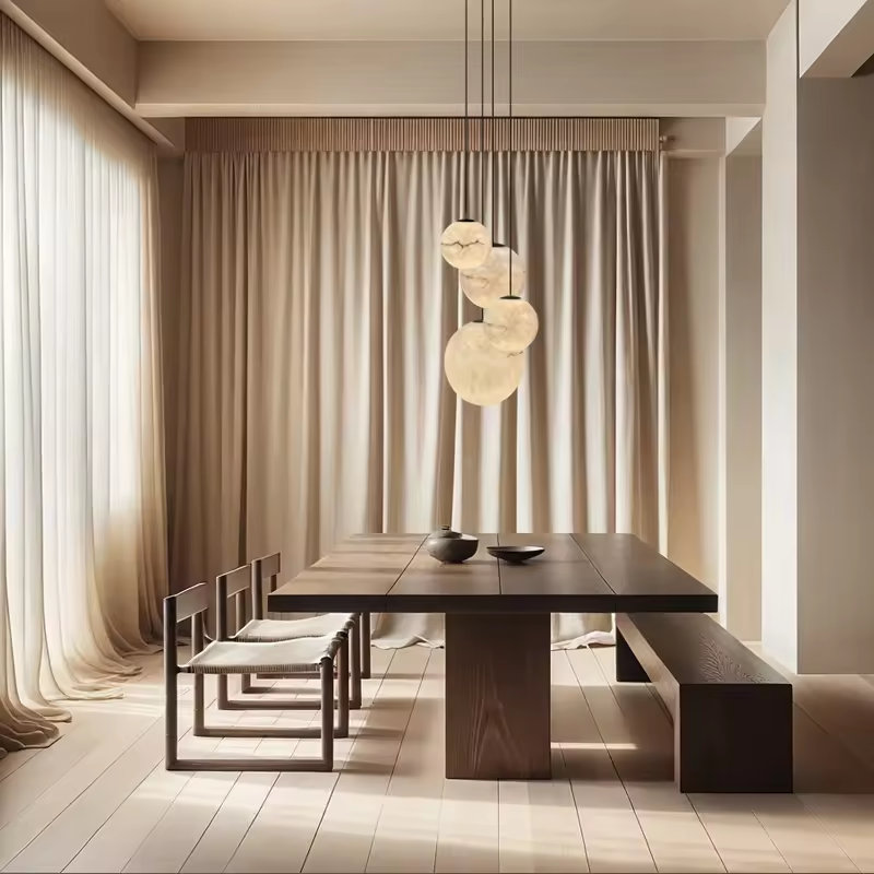 Custom Designer Round Alabaster Ball Stairs Decorative Chandelier Natural Marble Minimalist Led Chandelier Lighting
