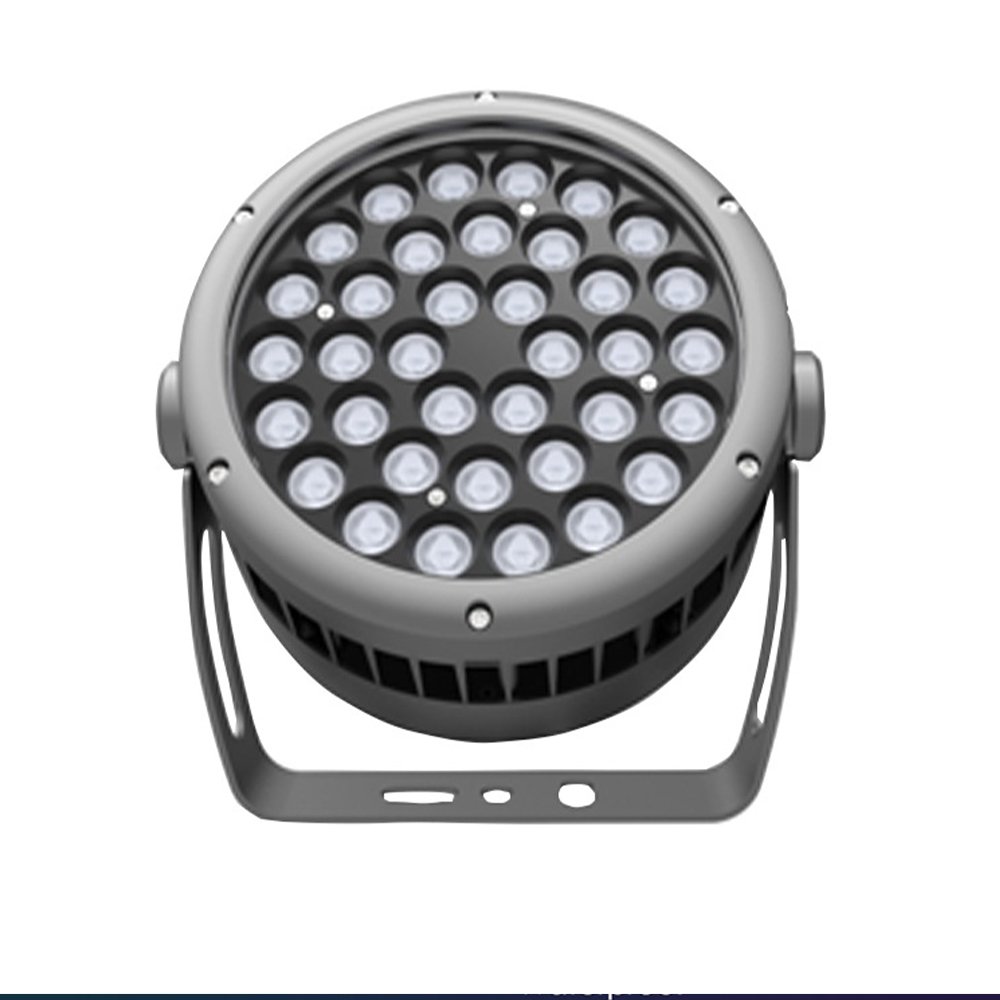 Round Floodlight Outdoor IP65 Waterproof RGBW LED DMX512 Building Villa Courtyard Project Landscape Lighting Color Floodlight