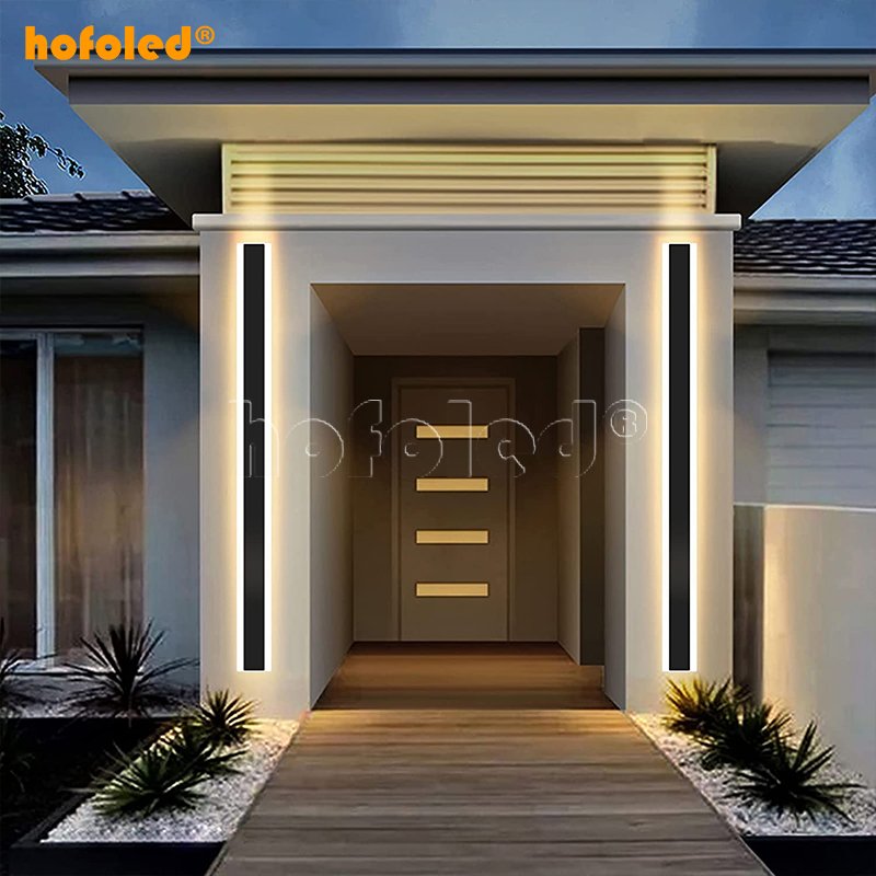 Hotsale Indoor Outdoor Light Waterproof IP65 Linear Strip Wall Lamp 3000K 4000K 6000K 6CCT LED Wall Light for Hotel Garden Villa