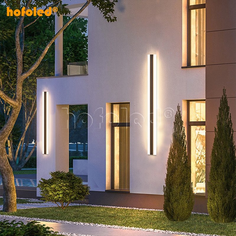 Hotsale Indoor Outdoor Light Waterproof IP65 Linear Strip Wall Lamp 3000K 4000K 6000K 6CCT LED Wall Light for Hotel Garden Villa