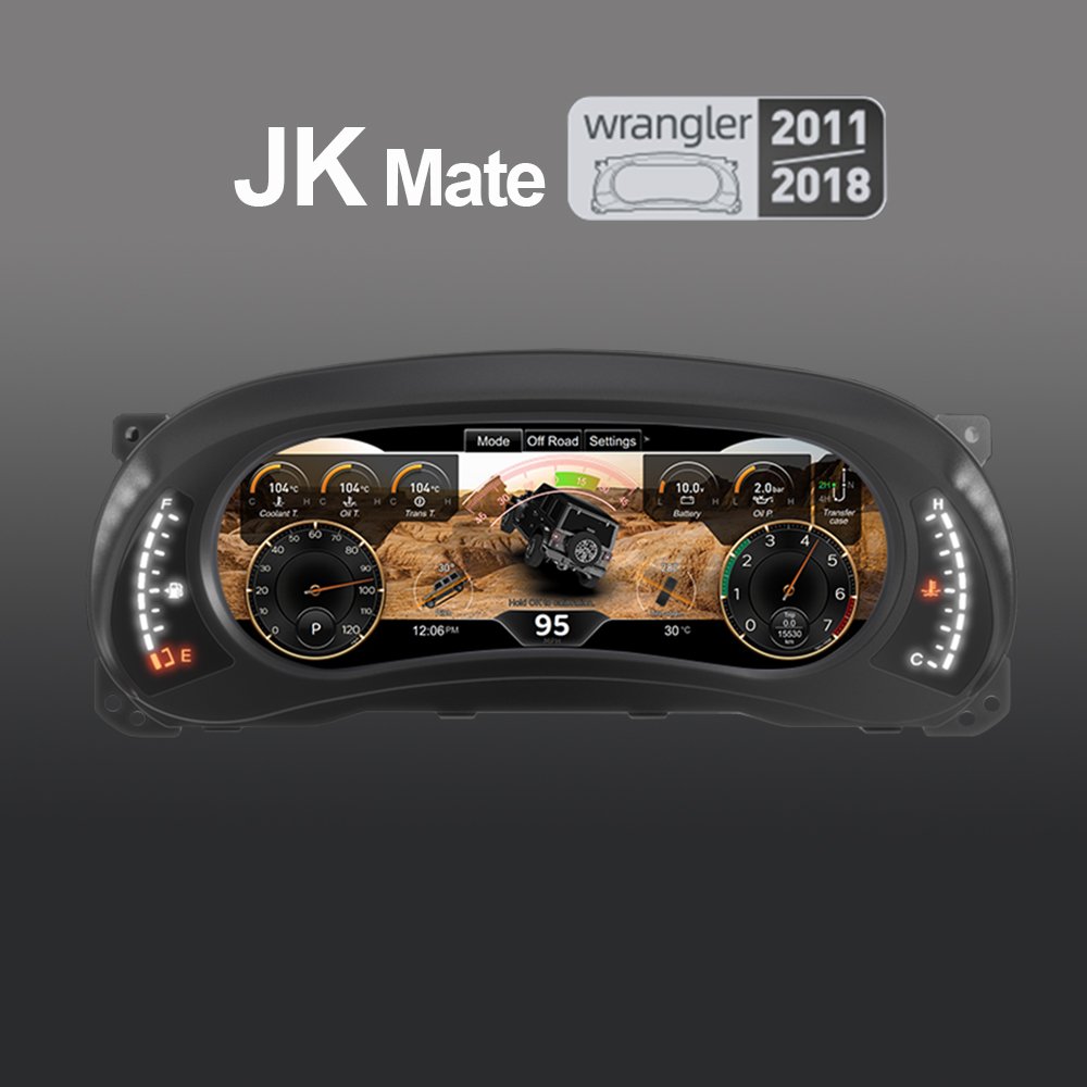 For Jeep Wrangler JK 2011-2018 Car Digital Cluster LCD Dashboard Speedometer Virtual Cockpit Monitor