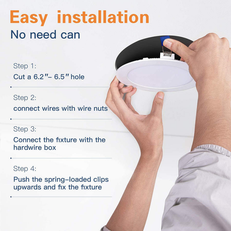 Led Recessed Downlight Led Panel Light Round Pot Light Downlight with Junction Box Led Down Light